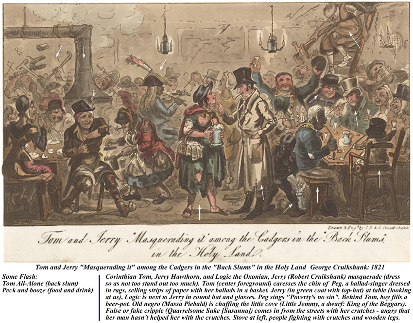 Tom and Jerry Masquerading It 1821 George Cruikshank